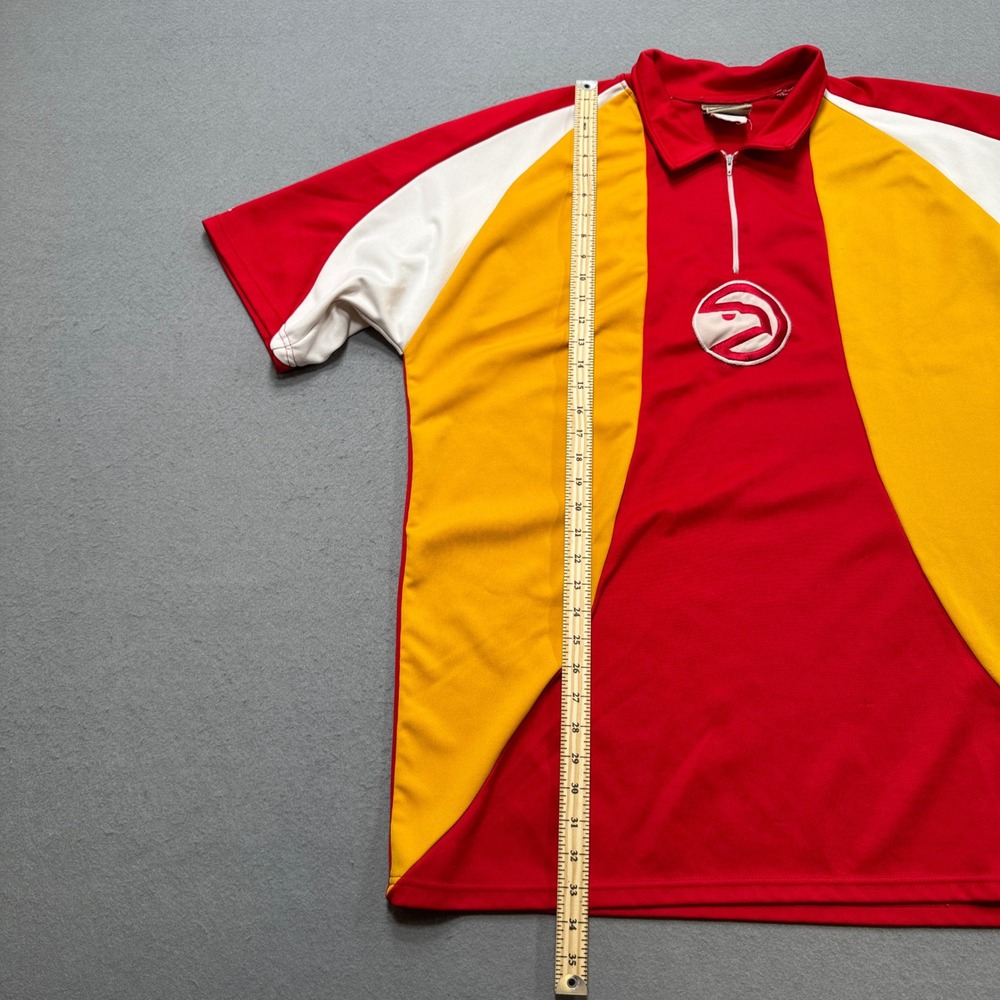 Majestic Atlanta Hawks Shooting Shirt‎ Mens XL Red Hardwood Classics Pac-Man NBA - Picture 3 of 7